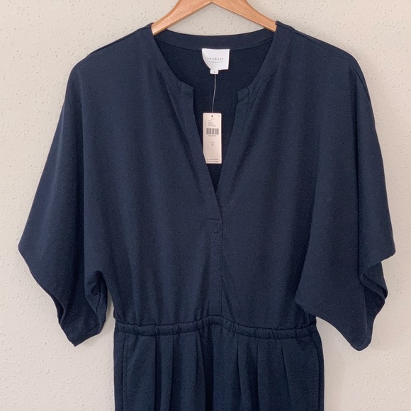 NWT Anthropologie Sundays Elodie High Rise Jumpsuit in Navy/Marin Sz S - Picture 5 of 13